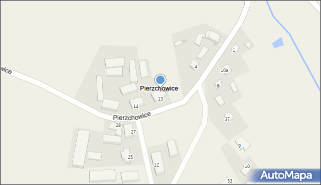 Pierzchowice, Pierzchowice, 13a, mapa Pierzchowice