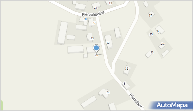 Pierzchowice, Pierzchowice, 26, mapa Pierzchowice