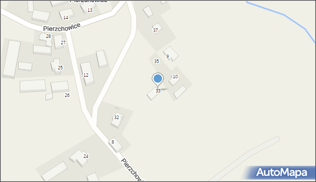Pierzchowice, Pierzchowice, 33, mapa Pierzchowice