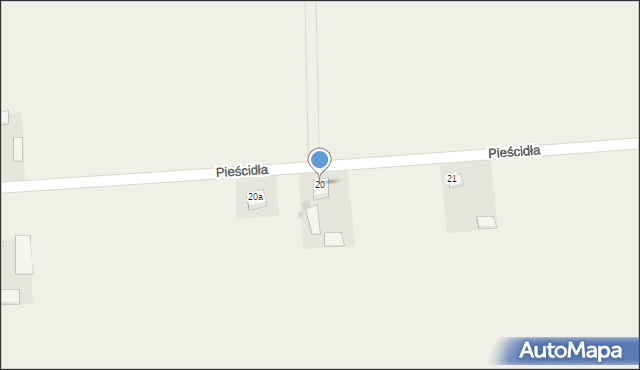 Pieścidła, Pieścidła, 20, mapa Pieścidła