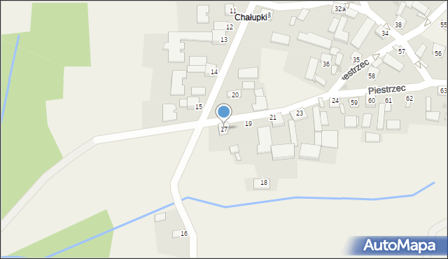 Piestrzec, Piestrzec, 17, mapa Piestrzec