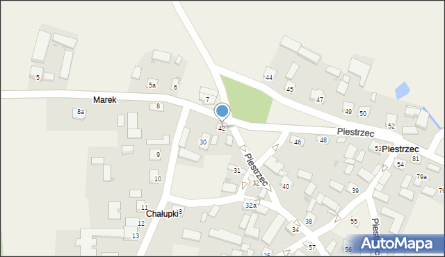 Piestrzec, Piestrzec, 42, mapa Piestrzec