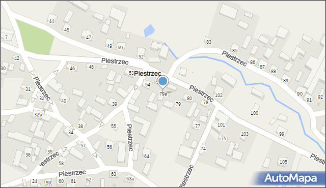 Piestrzec, Piestrzec, 79a, mapa Piestrzec