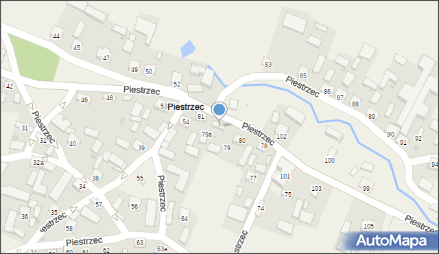 Piestrzec, Piestrzec, 81a, mapa Piestrzec