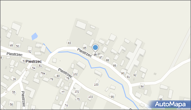 Piestrzec, Piestrzec, 86, mapa Piestrzec