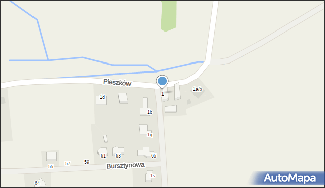 Pieszków, Pieszków, 1, mapa Pieszków