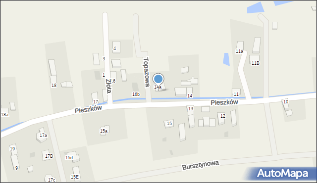 Pieszków, Pieszków, 16a, mapa Pieszków