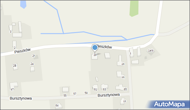 Pieszków, Pieszków, 1d, mapa Pieszków