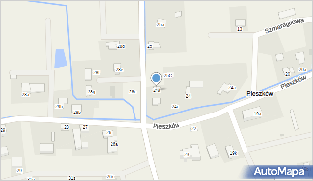 Pieszków, Pieszków, 24d, mapa Pieszków