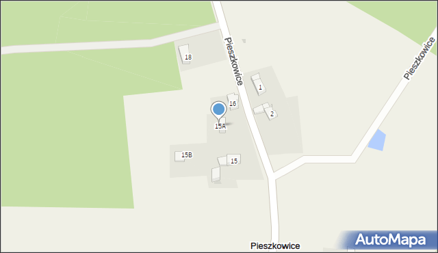 Pieszkowice, Pieszkowice, 15A, mapa Pieszkowice