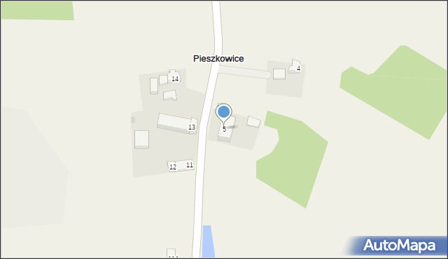 Pieszkowice, Pieszkowice, 5, mapa Pieszkowice