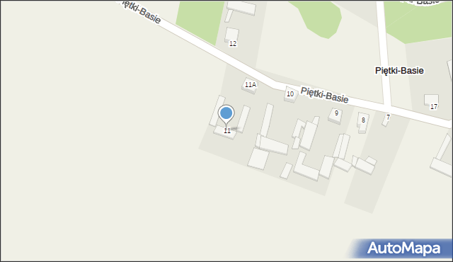 Piętki-Basie, Piętki-Basie, 11, mapa Piętki-Basie
