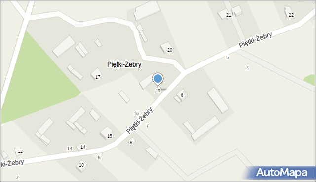 Piętki-Żebry, Piętki-Żebry, 19, mapa Piętki-Żebry