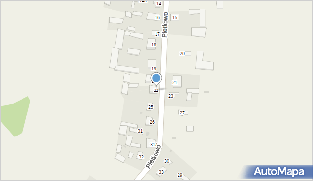 Pietkowo, Pietkowo, 22, mapa Pietkowo