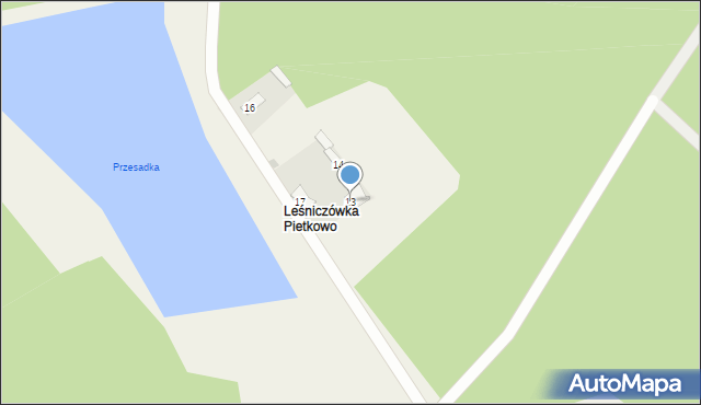 Pietkowo Drugie, Pietkowo Drugie, 13, mapa Pietkowo Drugie