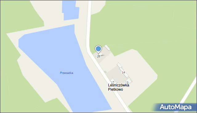 Pietkowo Drugie, Pietkowo Drugie, 16, mapa Pietkowo Drugie