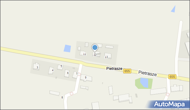 Pietrasze, Pietrasze, 12, mapa Pietrasze