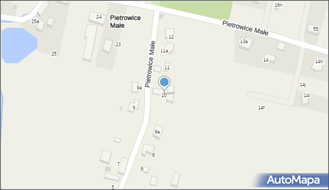 Pietrowice Małe, Pietrowice Małe, 10, mapa Pietrowice Małe