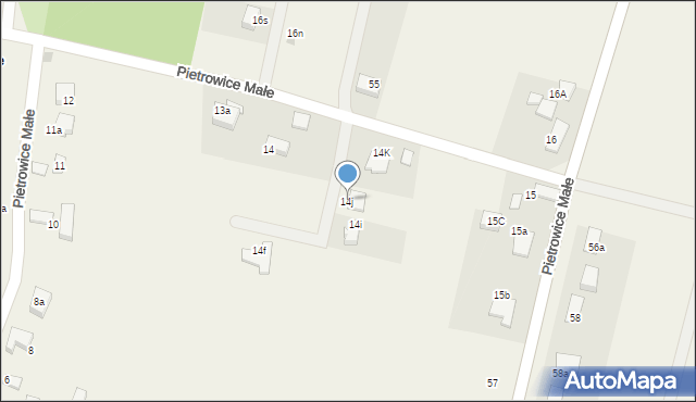 Pietrowice Małe, Pietrowice Małe, 14j, mapa Pietrowice Małe