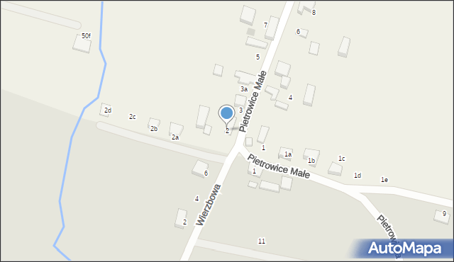 Pietrowice Małe, Pietrowice Małe, 2, mapa Pietrowice Małe
