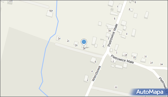 Pietrowice Małe, Pietrowice Małe, 2a, mapa Pietrowice Małe