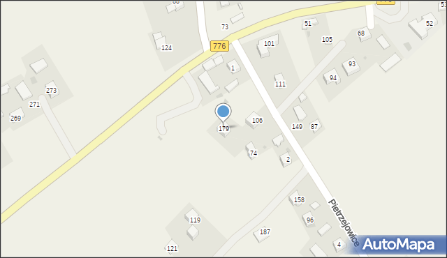 Pietrzejowice, Pietrzejowice, 179, mapa Pietrzejowice