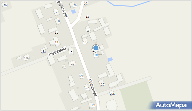 Pietrzwałd, Pietrzwałd, 18, mapa Pietrzwałd
