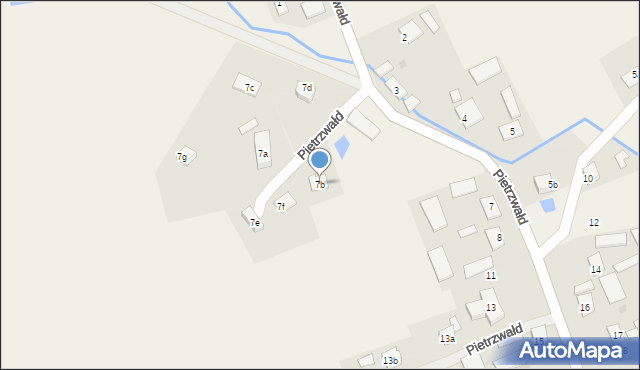 Pietrzwałd, Pietrzwałd, 7b, mapa Pietrzwałd
