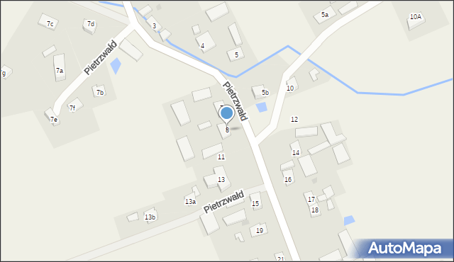 Pietrzwałd, Pietrzwałd, 8, mapa Pietrzwałd