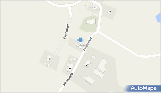 Pietrzwałd, Pietrzwałd, 22, mapa Pietrzwałd