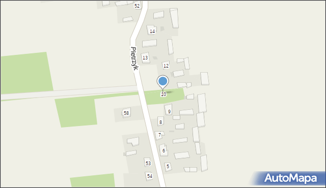 Pietrzyk, Pietrzyk, 10, mapa Pietrzyk