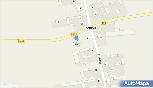 Pietrzyk, Pietrzyk, 47a, mapa Pietrzyk