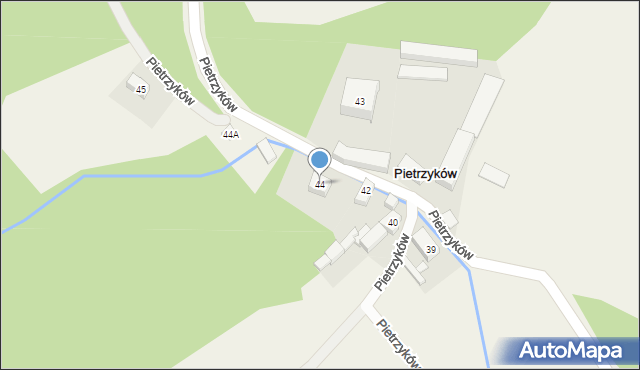 Pietrzyków, Pietrzyków, 44, mapa Pietrzyków