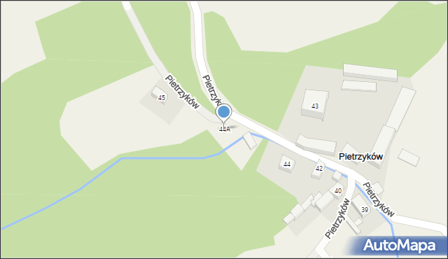 Pietrzyków, Pietrzyków, 44A, mapa Pietrzyków