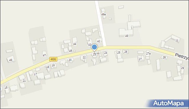 Pietrzyków, Pietrzyków, 23, mapa Pietrzyków