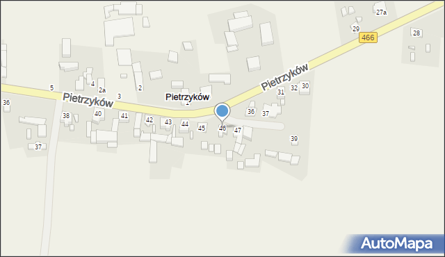 Pietrzyków, Pietrzyków, 46, mapa Pietrzyków