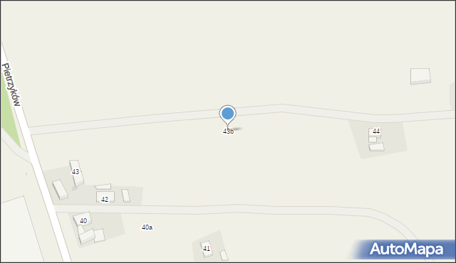 Pietrzyków, Pietrzyków, 43b, mapa Pietrzyków