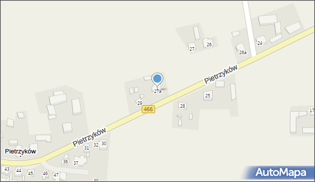 Pietrzyków-Kolonia, Pietrzyków-Kolonia, 27a, mapa Pietrzyków-Kolonia