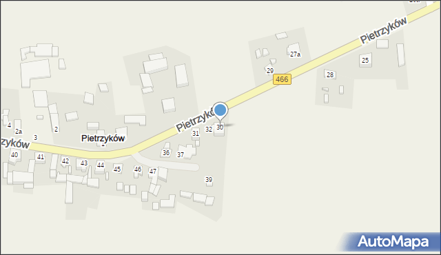 Pietrzyków-Kolonia, Pietrzyków-Kolonia, 30, mapa Pietrzyków-Kolonia