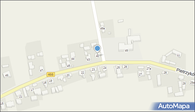 Pietrzyków-Kolonia, Pietrzyków-Kolonia, 42, mapa Pietrzyków-Kolonia
