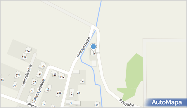 Pietrzykowice, Pietrzykowice, 1b, mapa Pietrzykowice