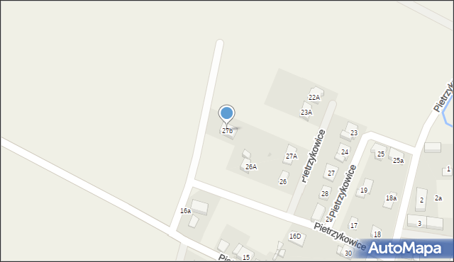 Pietrzykowice, Pietrzykowice, 27b, mapa Pietrzykowice
