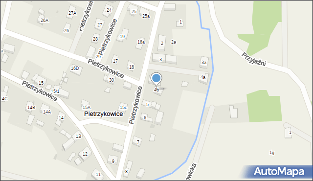 Pietrzykowice, Pietrzykowice, 4b, mapa Pietrzykowice