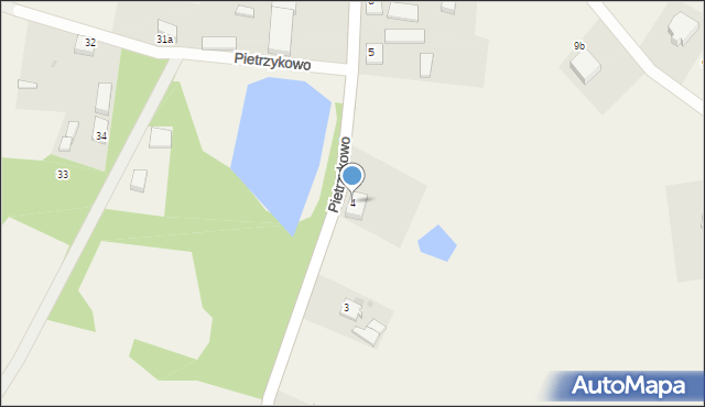 Pietrzykowo, Pietrzykowo, 4, mapa Pietrzykowo