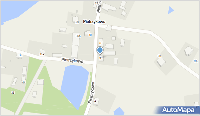 Pietrzykowo, Pietrzykowo, 5, mapa Pietrzykowo