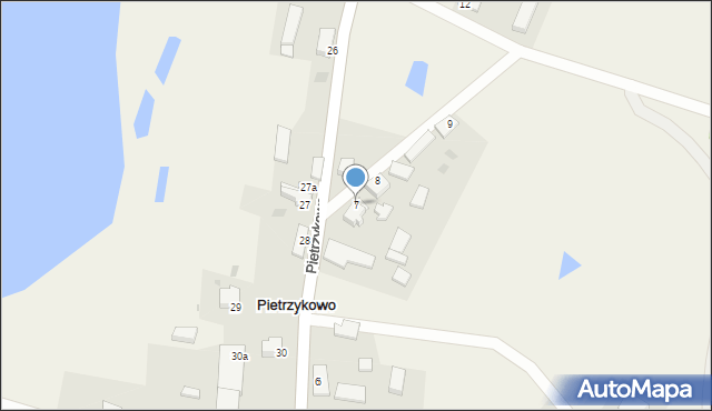 Pietrzykowo, Pietrzykowo, 7, mapa Pietrzykowo