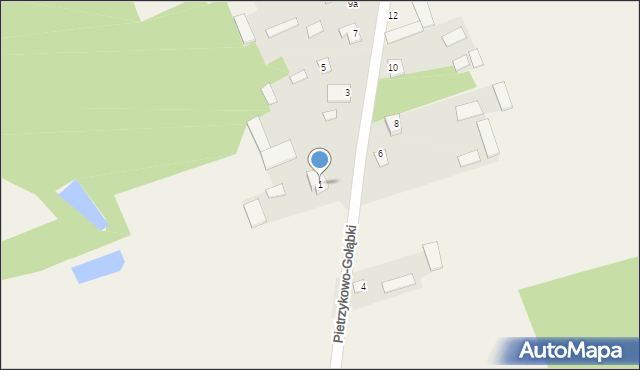 Pietrzykowo-Gołąbki, Pietrzykowo-Gołąbki, 1, mapa Pietrzykowo-Gołąbki