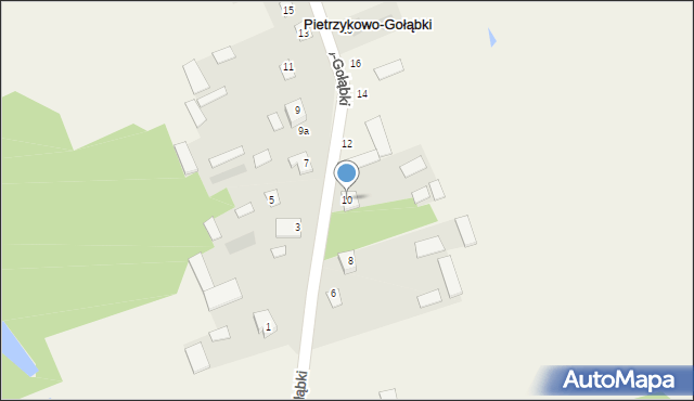 Pietrzykowo-Gołąbki, Pietrzykowo-Gołąbki, 10, mapa Pietrzykowo-Gołąbki