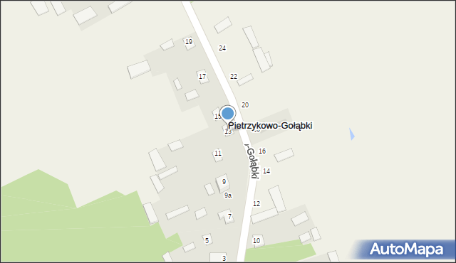 Pietrzykowo-Gołąbki, Pietrzykowo-Gołąbki, 13, mapa Pietrzykowo-Gołąbki