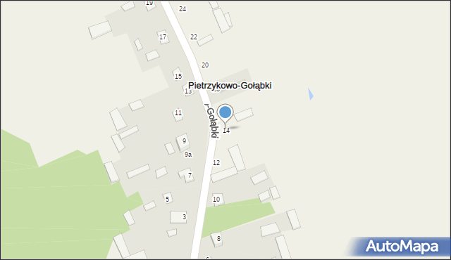 Pietrzykowo-Gołąbki, Pietrzykowo-Gołąbki, 14, mapa Pietrzykowo-Gołąbki